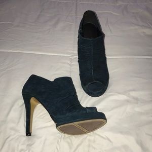 Nine West Women’s Turquoise Suede Booties